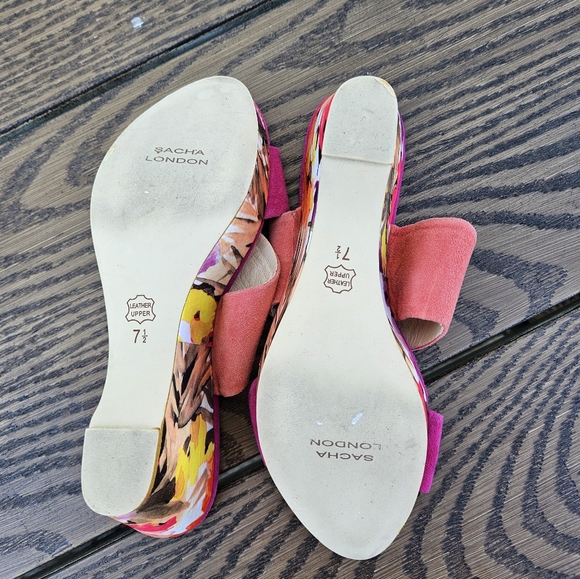 🌸🧡Sacha London Kali floral wedge size 7.5 - Picture 7 of 11